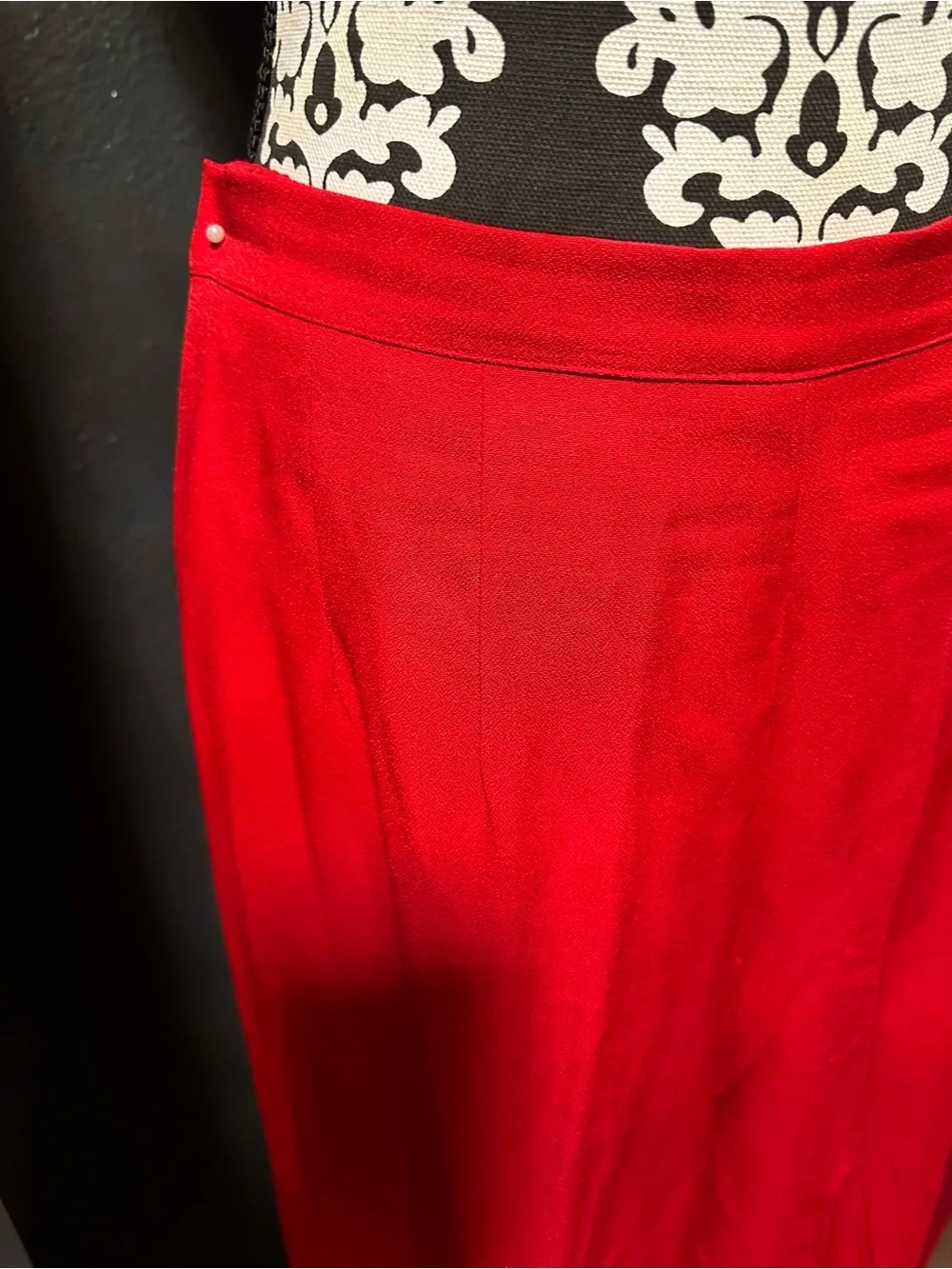 Betsy Lauren Red Tang Suit with Mandarin lounge pants w/ Elastic Waist size 10